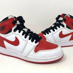 575441 161 Nike Air Jordan 1 OG High Chicago White Red Black US 4.5Y GS